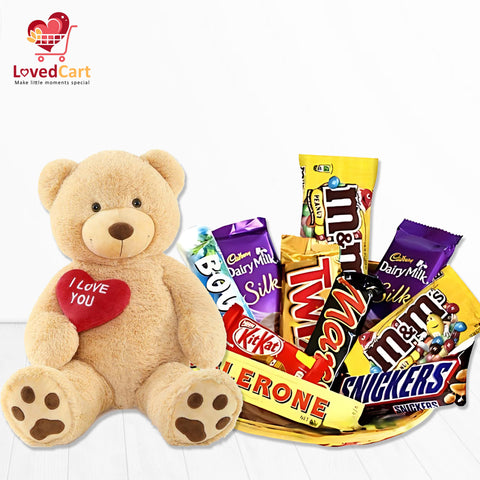 Teddy & Treat Love Basket