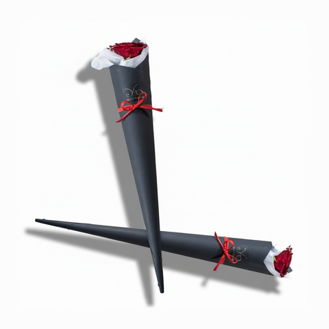1 Red Rose Stem Cone