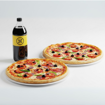 Pizza Deal 3 ( 1 M  Pizza , 1 L Pizza )